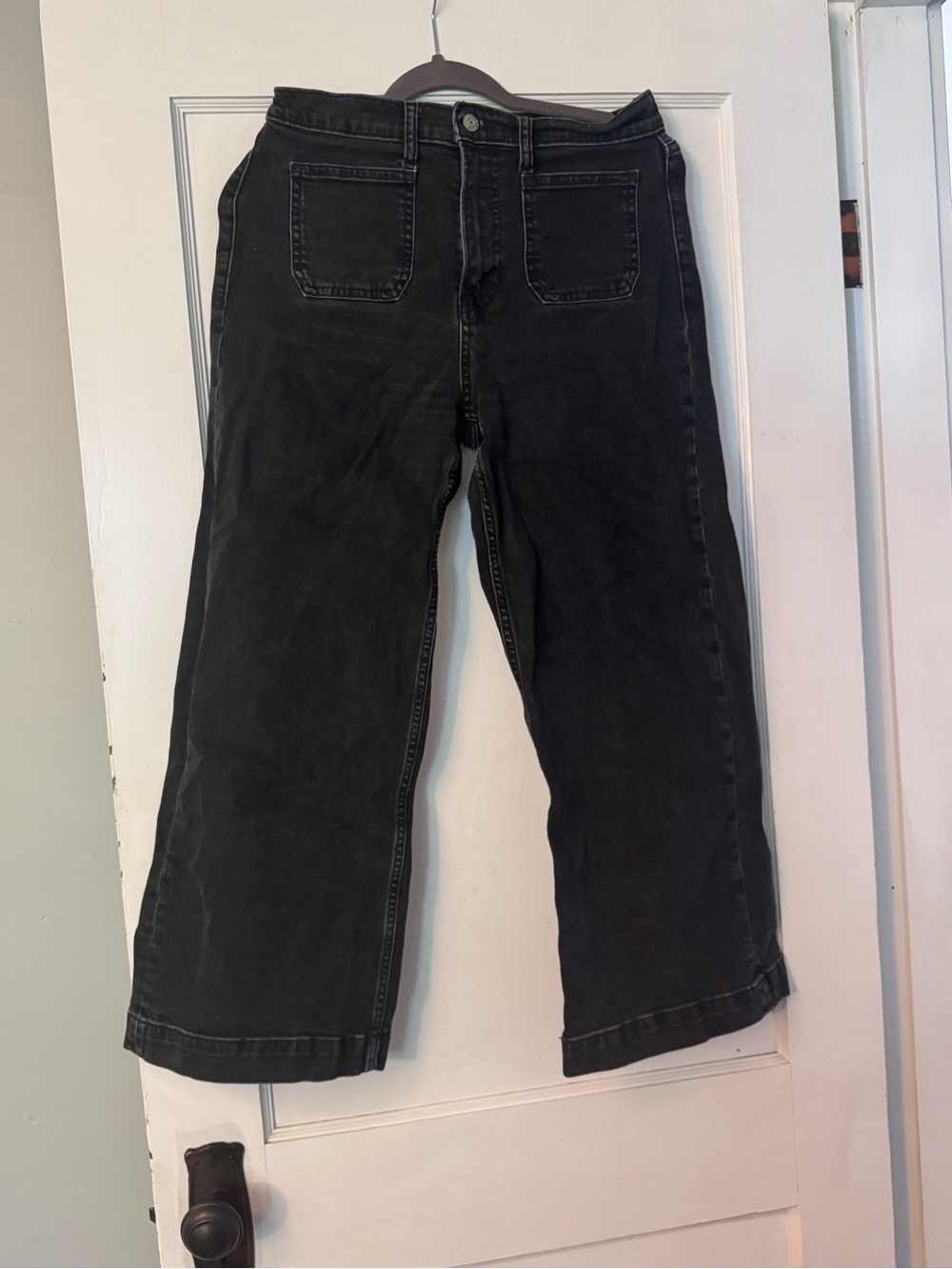 GAP Black High-Rise Wide-Leg Crop Women’s Jeans